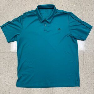 Adidas Polo Shirt Adult XL Green Lightweight Casual Golf Golfer Rugby Mens
